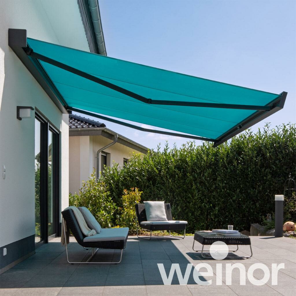 Weinor Kubata blue awning